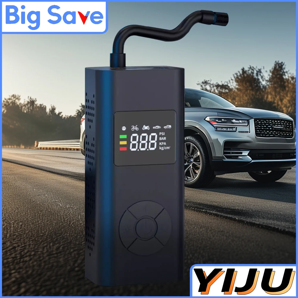 

160PSI автомобильный воздушный насос для шин Power Bank освещение портативный воздушный компрессор 4 в 1 автомобильный аккумулятор стартеры авто накачка шин