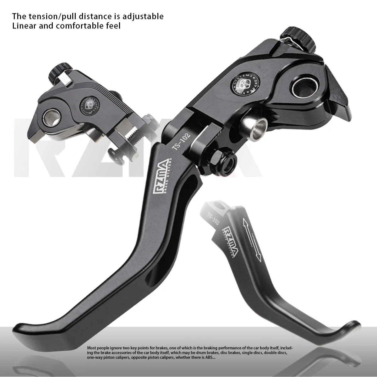 CNC Shorty Brake Lever 2/3-Finger for Brembo RCS Master Cylinder  - Racing Motorcycle  Adjustable Clutch Leve - Image 2