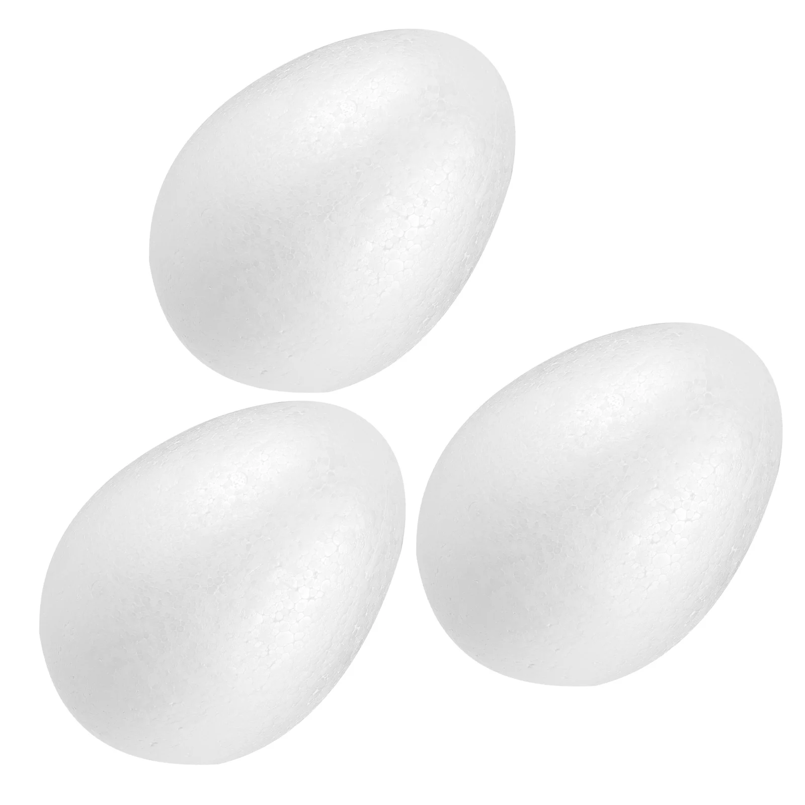 

3Pcs Fake Easter Eggs 7 Inch 18Cm White Foam Craft for DIY Holiday Crafts Childrens Art Projects Spring Festival School