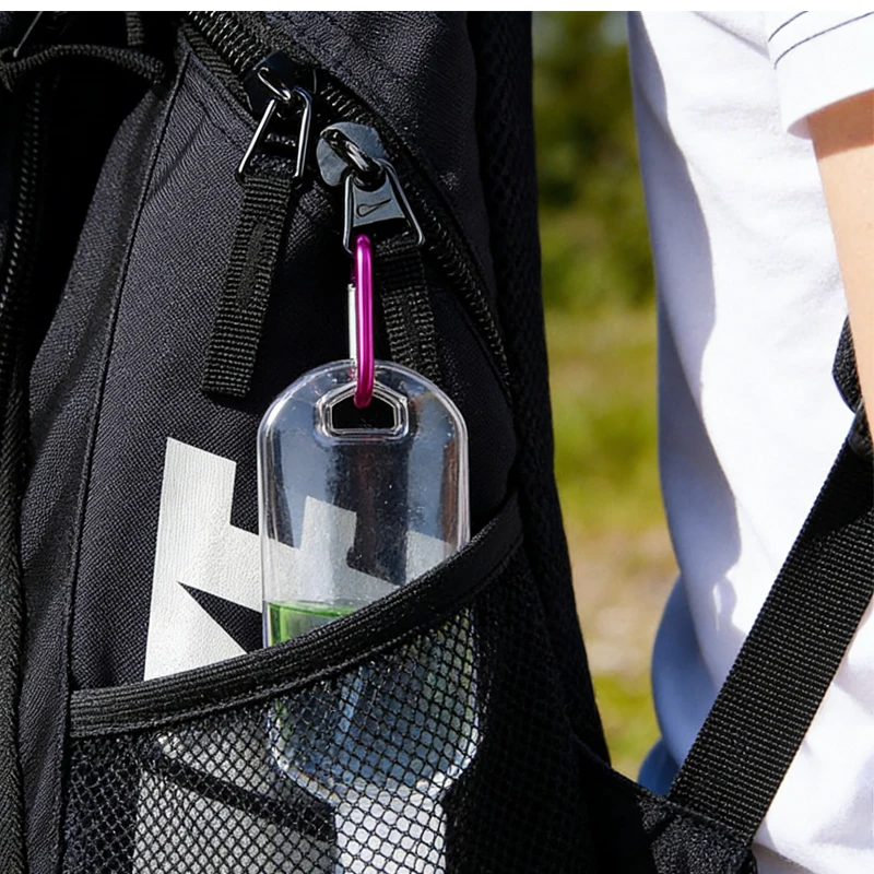 

50Pcs Refillable 30/50/60ml Empty Clear Plastic Travel Bottles With keychain Portable Sample Container For Shampoo Liquid Lotion
