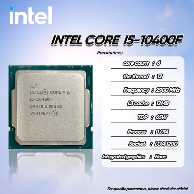 Intel Core i5-10400F i5 10400F 2.9 GHz Used Six-Core Twelve-Thread CPU 65W  LGA1200