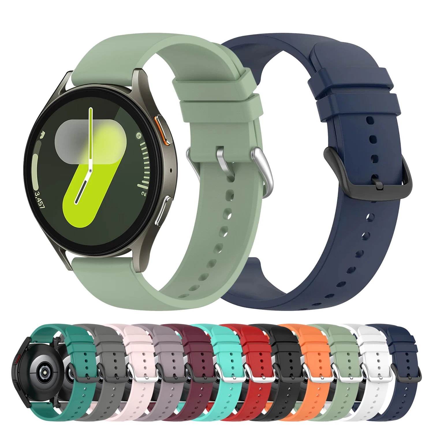 22mm 20mm Silicone Strap For Samsung Galaxy Watch 7 Band Watch 6 5 4/6 4 Classic/Gear Bracelet For HUAWEI Watch 5 4/GT 5 4 3 pro