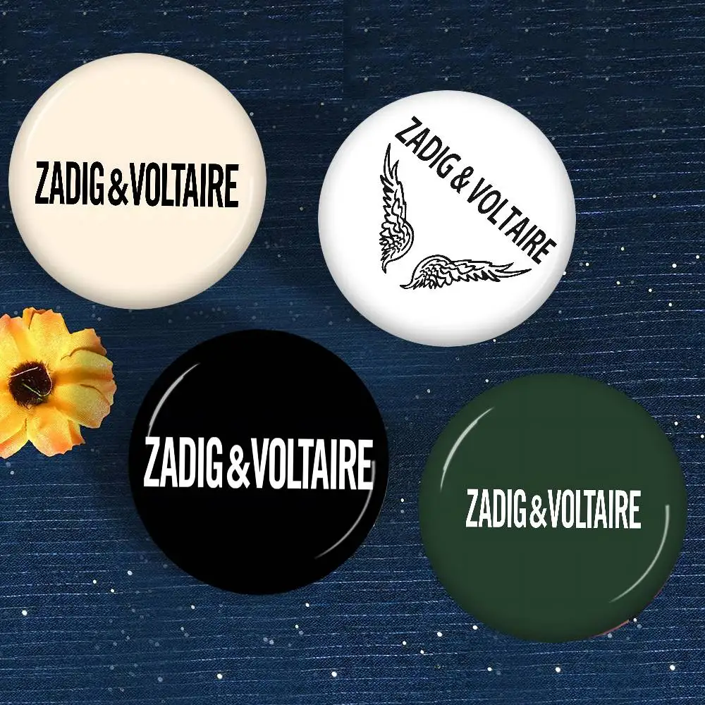 Pin de Botón con Logotipo de Moda Z-Zadig V-Voltaire, Broche Hecho a Mano para Ropa, Insignia de Dibujos Animados, Decoración para Mochila, Accesorios de Joyería