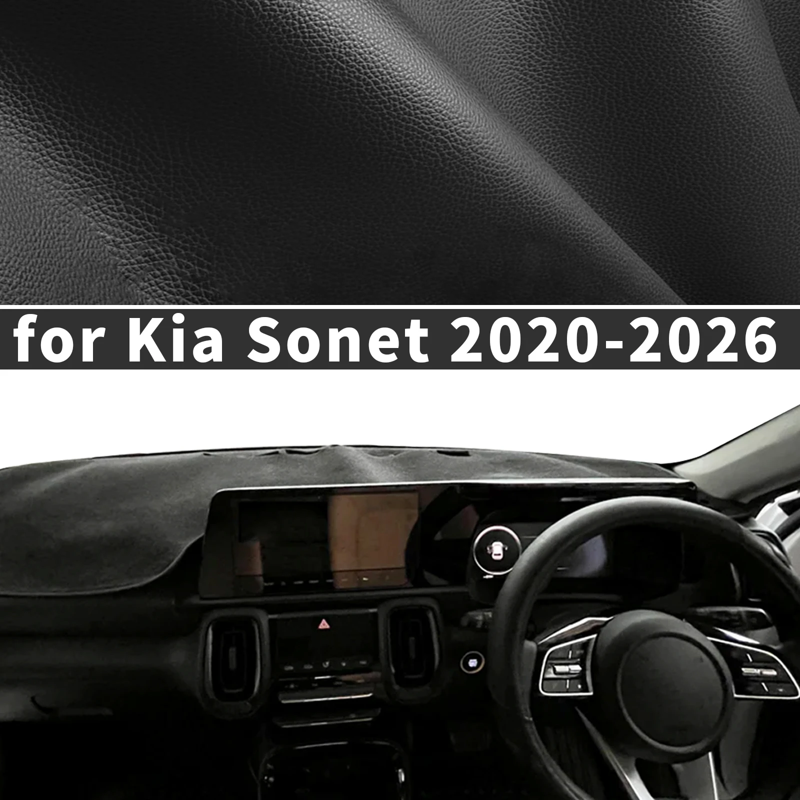 

fit for Kia Sonet 2026-2020 Custom fit Dashboard Cover Sun Shade Dash Mat Anti‑Glare Anti‑Reflection Carpet Dash Pad Dashmat