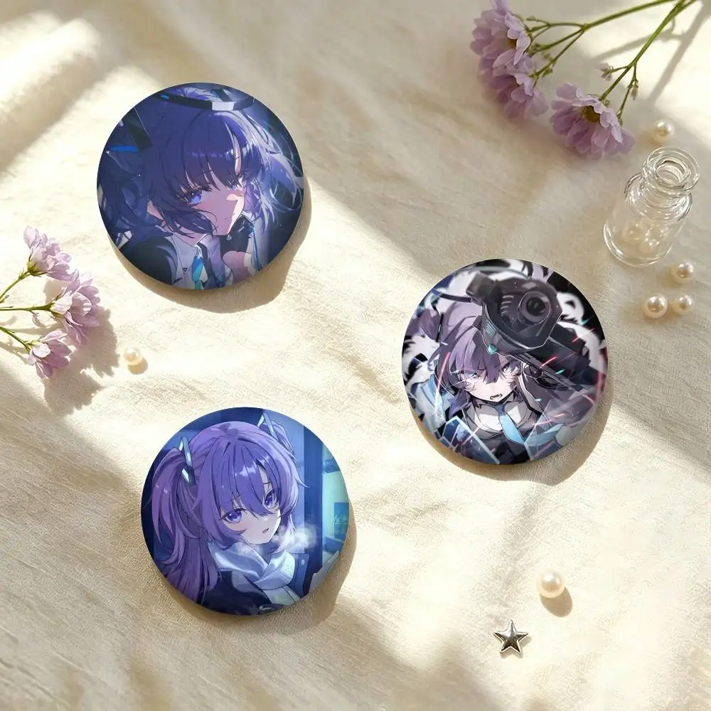 G-G-Game Blue Archive Hayase Yuuka  25 32 44 58 75mm Badges Personalized Round Brooches Pins Accessory Gift