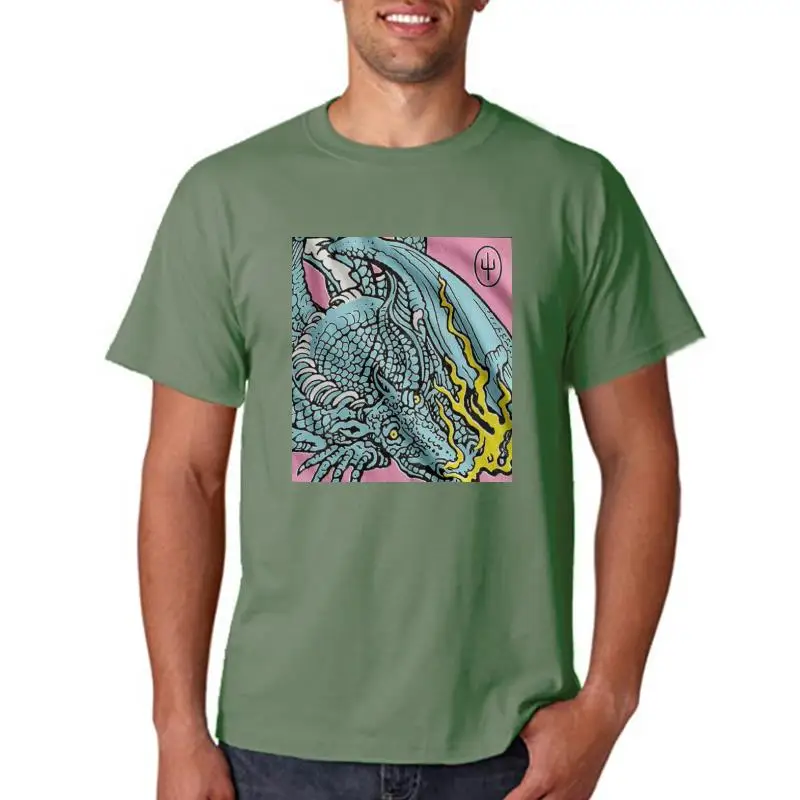 

00% Cotton Loose Fit Casual Men's T-irt ort Sve Big Size M Hand-Painted Cus Design Clothing Faion Menswear