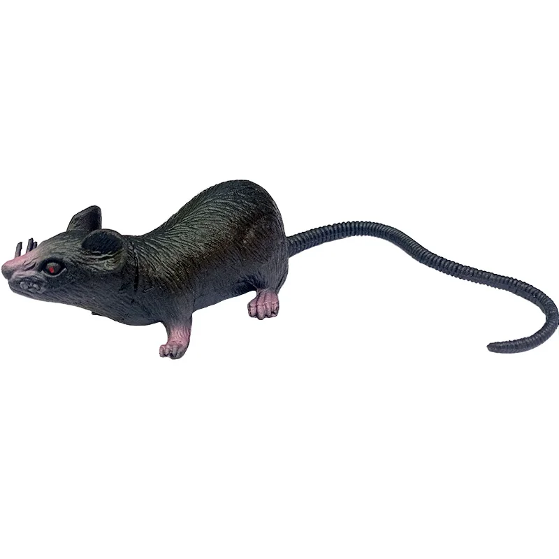 PVC Plastic Simulated Mouse for Home Decor, Simulated Rat, White, Black, Rat, Model, Halloween Toys, 3Pc Set