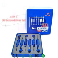 6 IN 1 SW-8168 3D Precision Screwdriver Super Hard S2 Screw Driver Set for iPhone Android Watches Disassembly Repair Tool Set