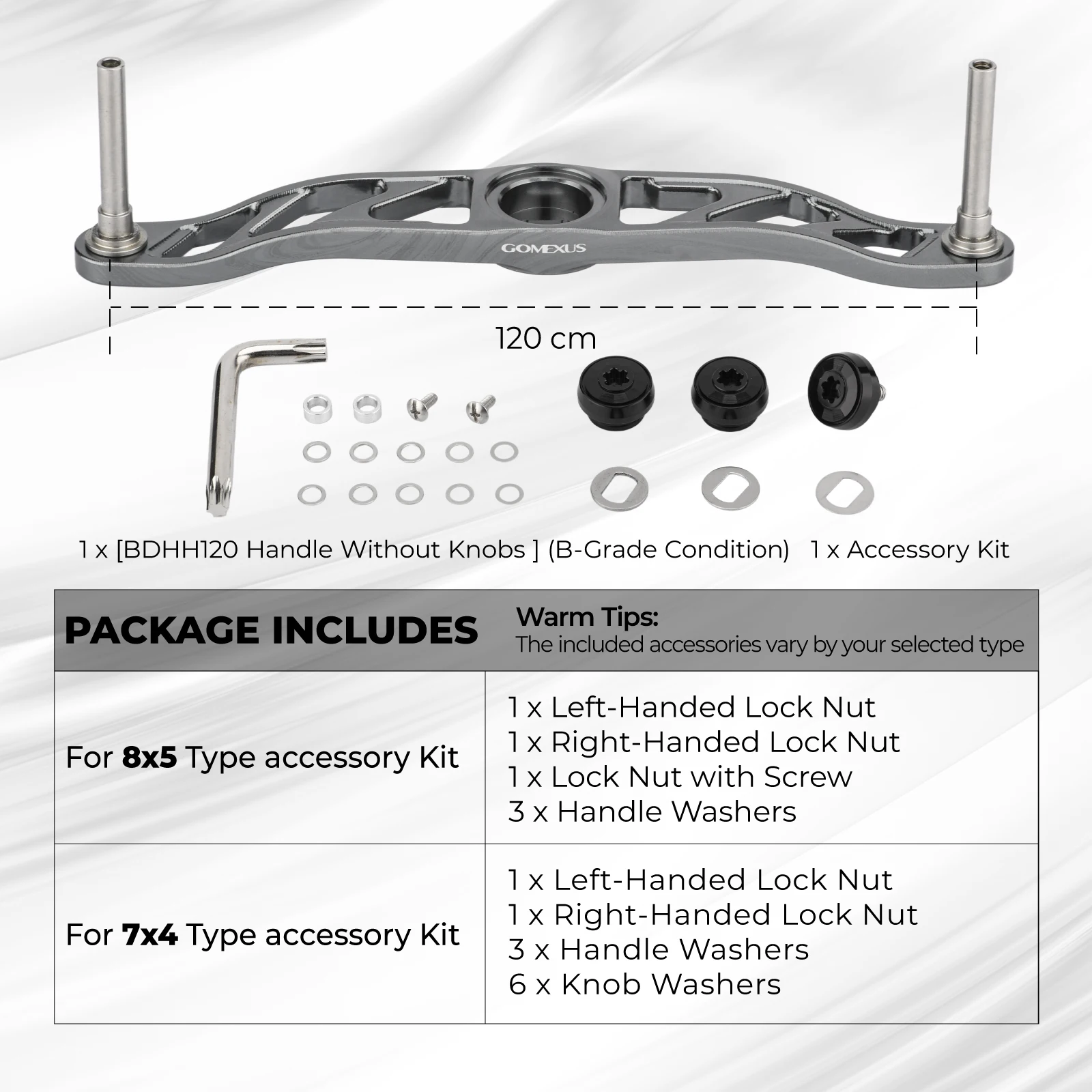 Gomexus 120mm Aluminiumlegierung Doppelarm kompatibel mit Shimano und Daiwa (leichte Mängel) – Detail 5