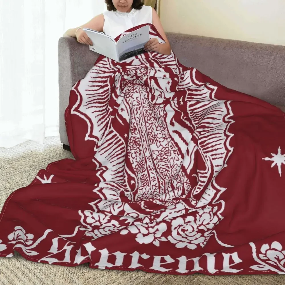 Virgin Mary Blankets Fleece Winter Christian Saviour Multi-function Lightweight Throw for Sofa Car Bedspread King Size