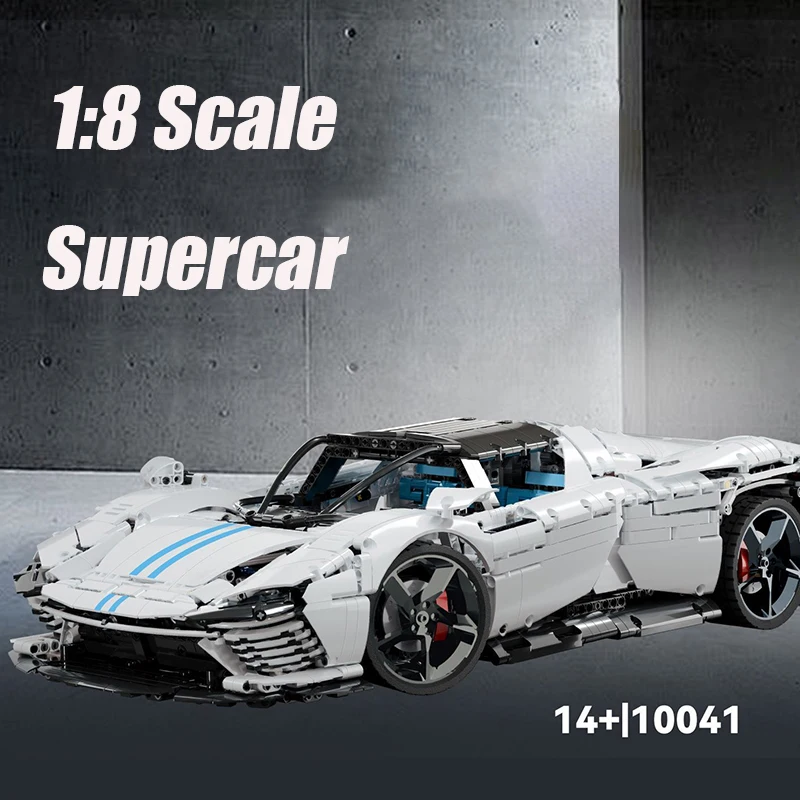 

Building Blocks Bricks Christmas Gifts MOC New Arrivals 10041 High Tech Super Sport Racing Car Model With Motor Boy Toys