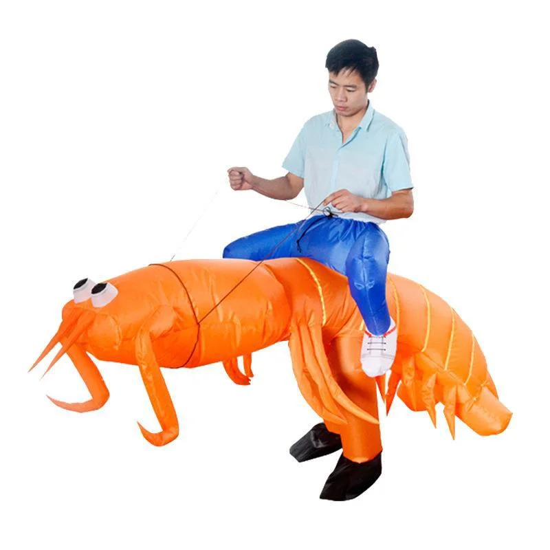 Halloween Funny Riding Shrimp Walking Inflatable Costume Festival Stage Performance Inflatable Clothing Props Cartoon Dog Bites image 3