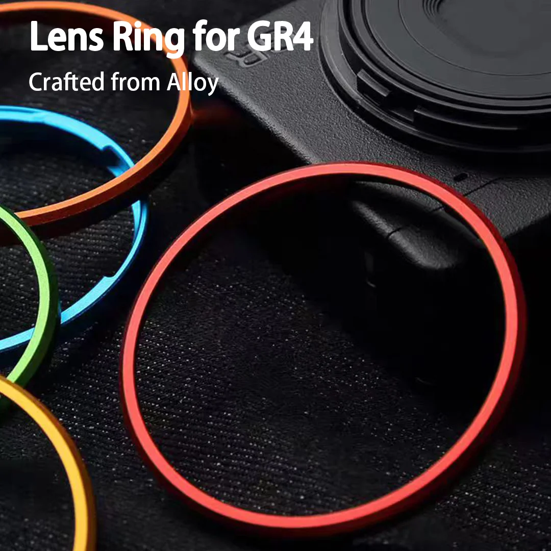 Compact Camera Aluminum Alloy Lens Decorative Protection Ring Metal Lens Trim Ring For Ricoh GR IV GR 4 GR4 Accessories
