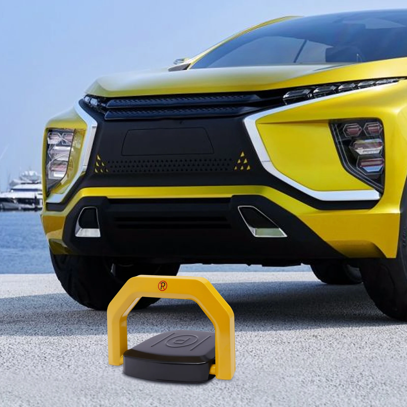 Remote Control Parking Lock Car Parking Spot Lock Auto Space Stall Barrier W/Alarm for Home/Commercial Use