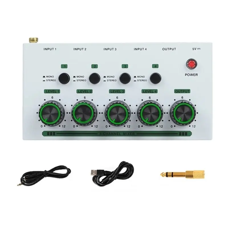 

Мини-микшер Audio Integrate, 4-канальный линейный микшер, компактный микшер-удлинитель для микрофона и инструментов