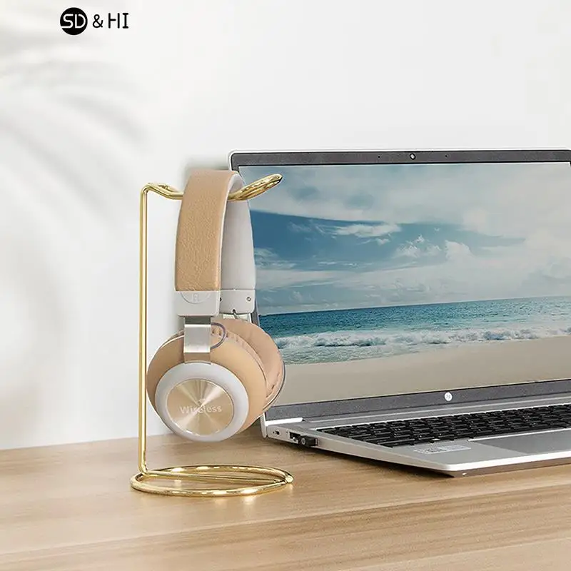 1pc Iron Line Headphone Stand Metal Support Headset Stand Rack Cute Bluetooth Wireless Headphones Holder Support Gamer Helmet