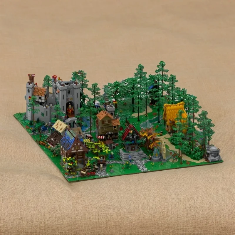 10522pcs MOC Medieval Diorama - Display Castle Model Building Blocks Toys 3D Idea Brick Education Birthday Assemble DIY Art