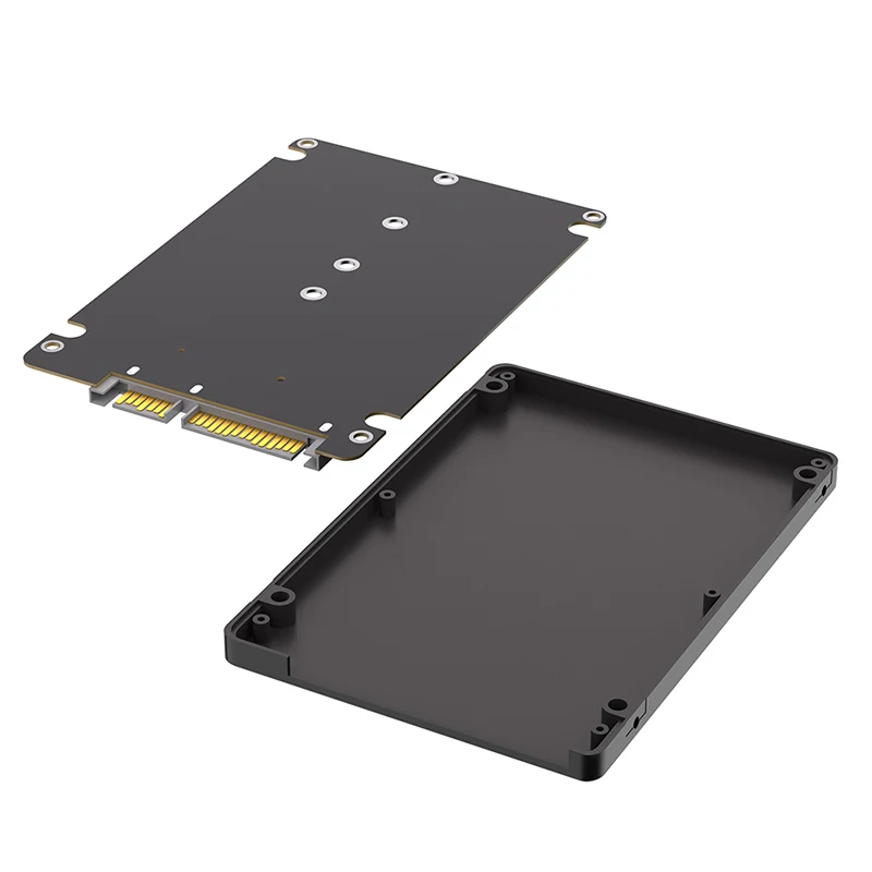 M.2 to SATA3.0 2.5inch External SSD Enclosure Riser with 7mm Plastic Case for 2230 2242 2260 2280 B/B+M Key M2 SATA Protocol SSD