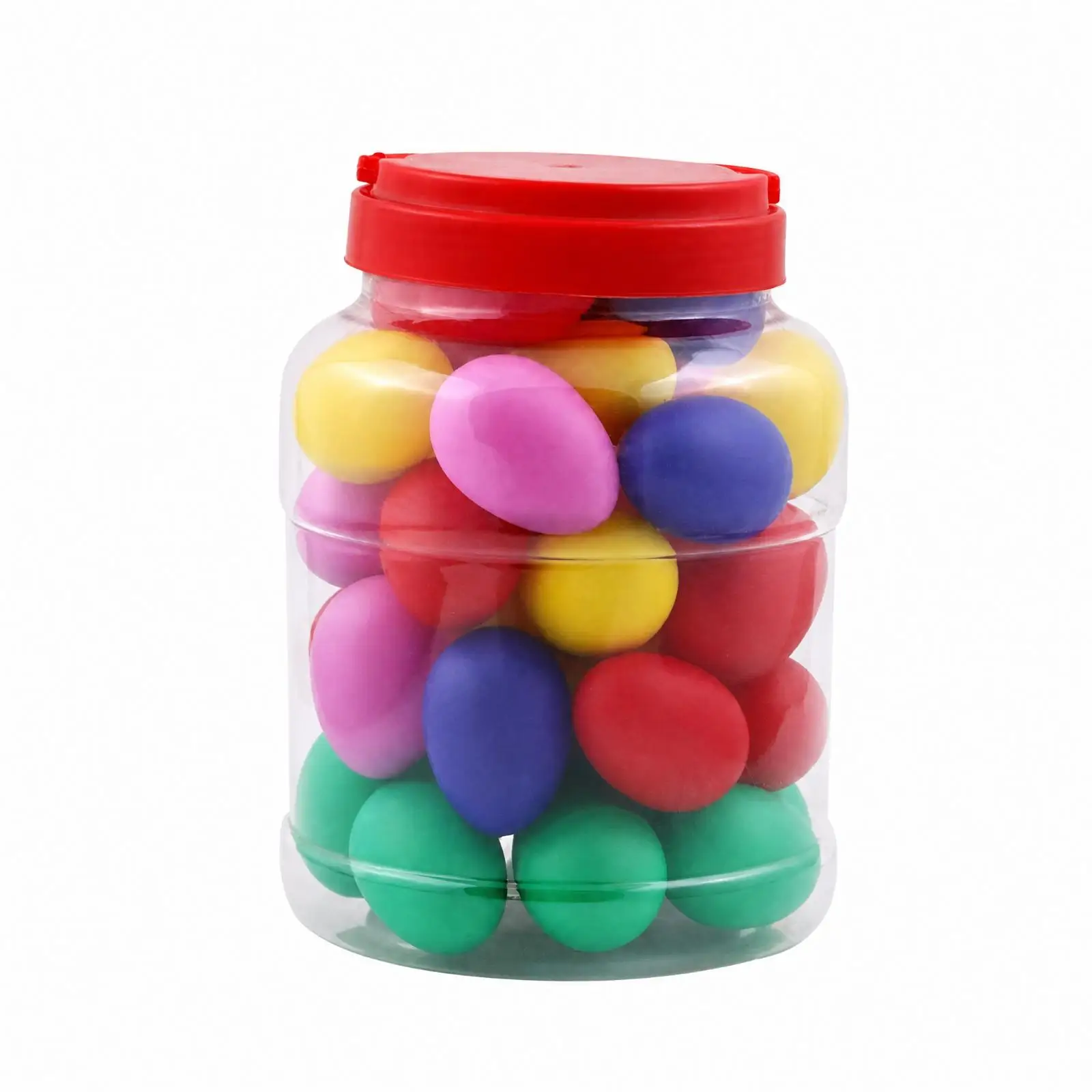 Plastic Egg Shaker Instruments for Toddlers Early Music Education Rhythm Shakers 40 Pack with Storage Bucket