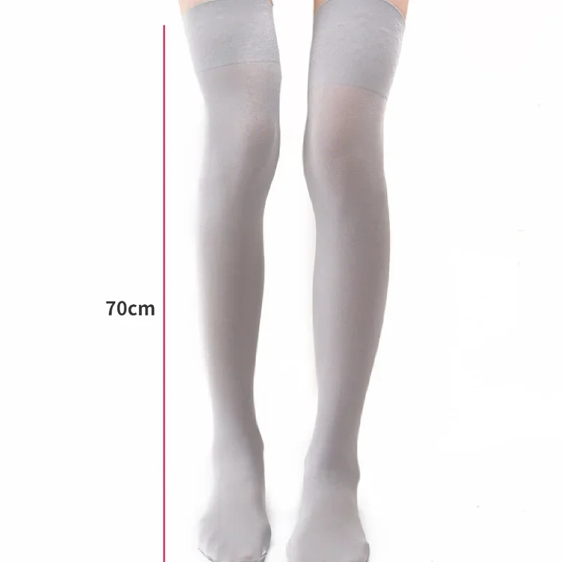 1 Pair of Women Thigh  Velvet  Silicone Non-slip High Lat Mouth Super Elastic Knee Stockings Do Not Slip  & Hosiery