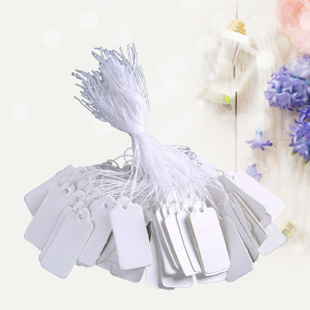 95 Pcs Tag Card Stickers Bottle White Labels Hanging Inventory Retail Price Tags