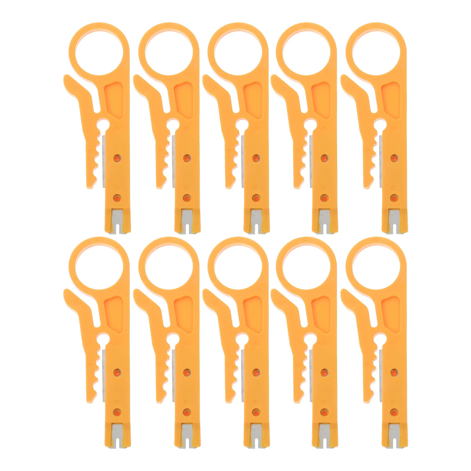 

10Pcs Wire Stripper Crimper Tool for Home Office Installations Utp Stp Cables Yellow Wire Stripper Cable Cutter