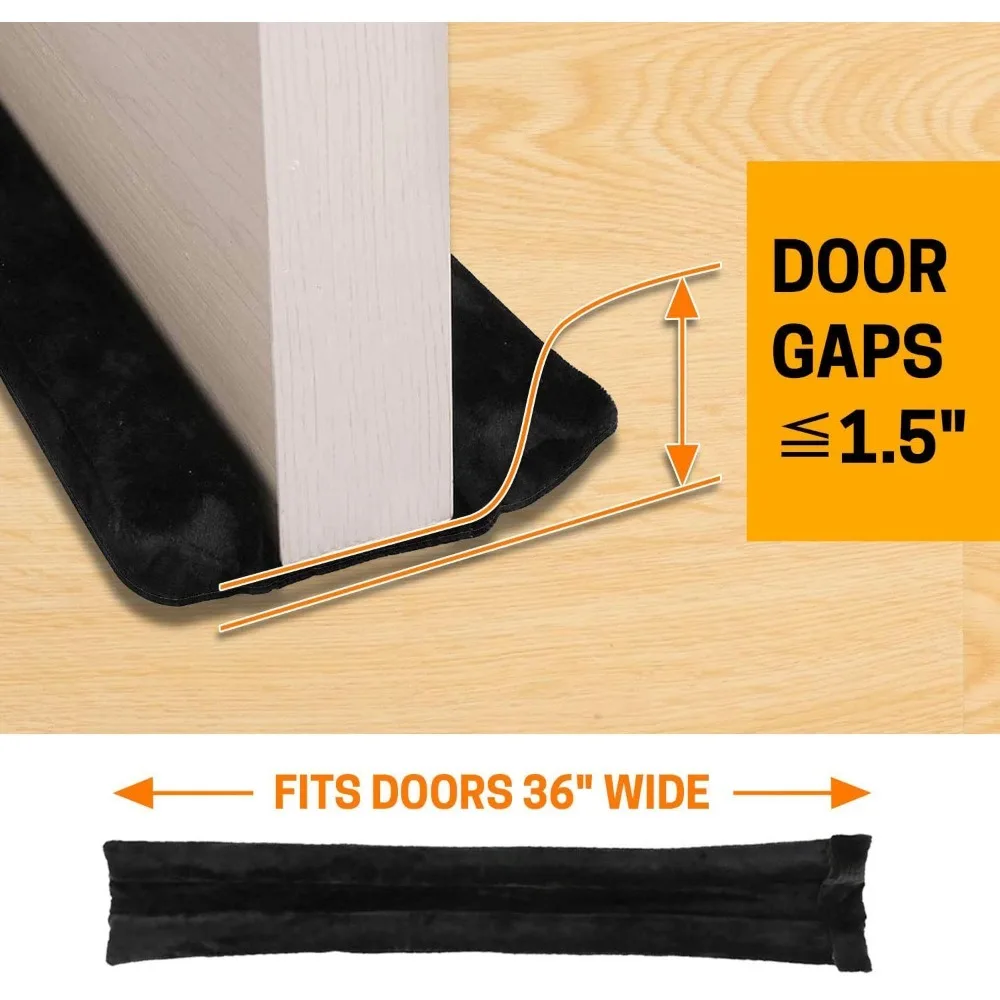 Flannel Cloth Under Door Draft Stopper Warm Windproof Door Joint Sealing Strip Foam Wear Resistance Velvet Sealing Strip Winter