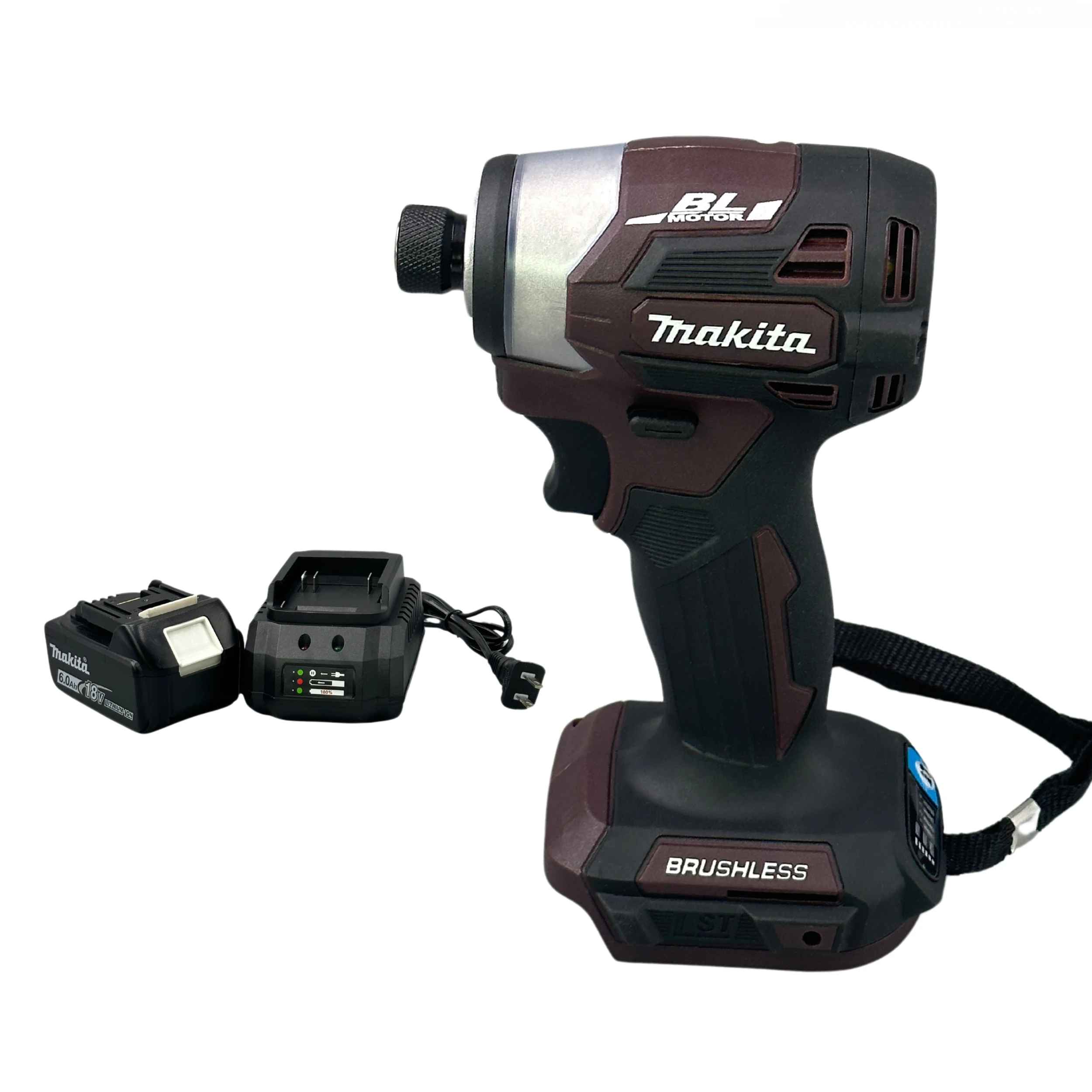 Makita DTD173-destornillador de impacto recargable, destornillador eléctrico de litio sin escobillas, 18V, Color café