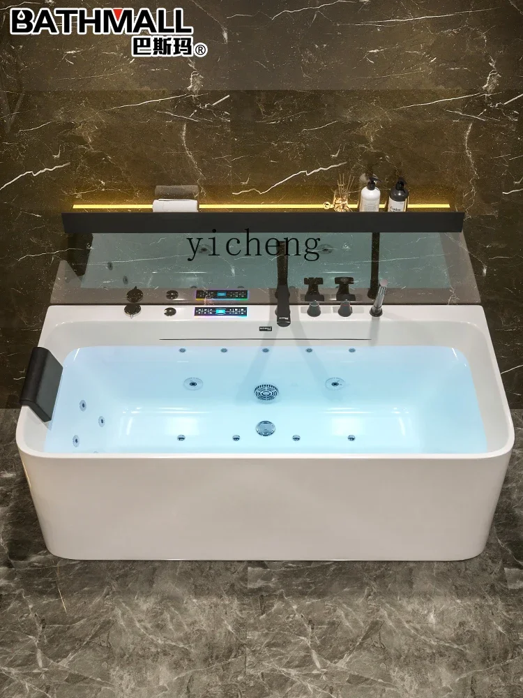 

XL Acrylic Japanese-Style Smart Surfing Massage Constant Temperature Square Thin Edge Bathtub Basin