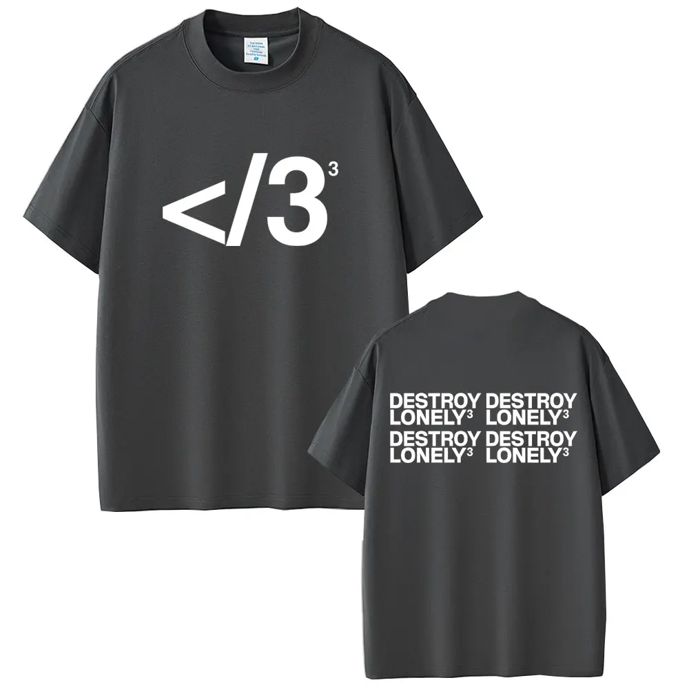 Rapper Playboi Carti Opium Destroy Lonely T-shirt Men Women Hip Hop Fashion Pop Music T-shirts Men's Casual Oversized T Shirts
