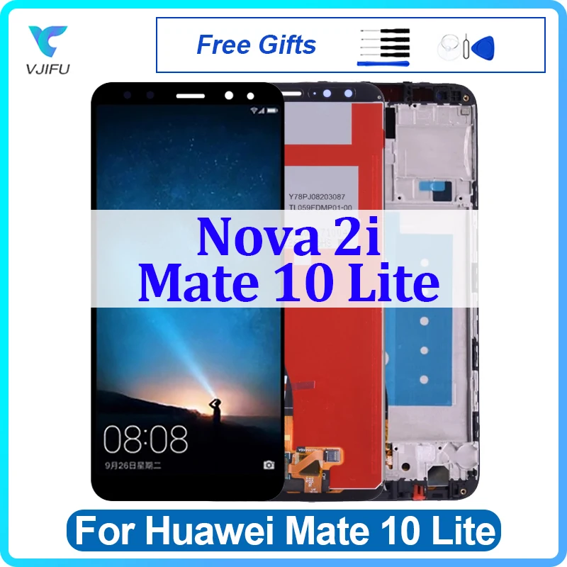 

5,9 дюймовый экран для Huawei Mate 10 Lite, ЖК-дисплей для Huawei Nova 2i, RNE-L21, сенсорный экран с дигитайзером в сборе, замена