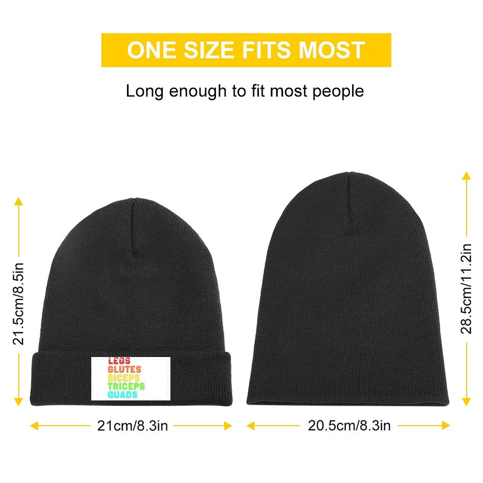 Legs Glutes Biceps Triceps Quads Funny Body part Workout Gym Knitted Cap Dropshipping Fashion Beach Sunhat Hats For Women Men's