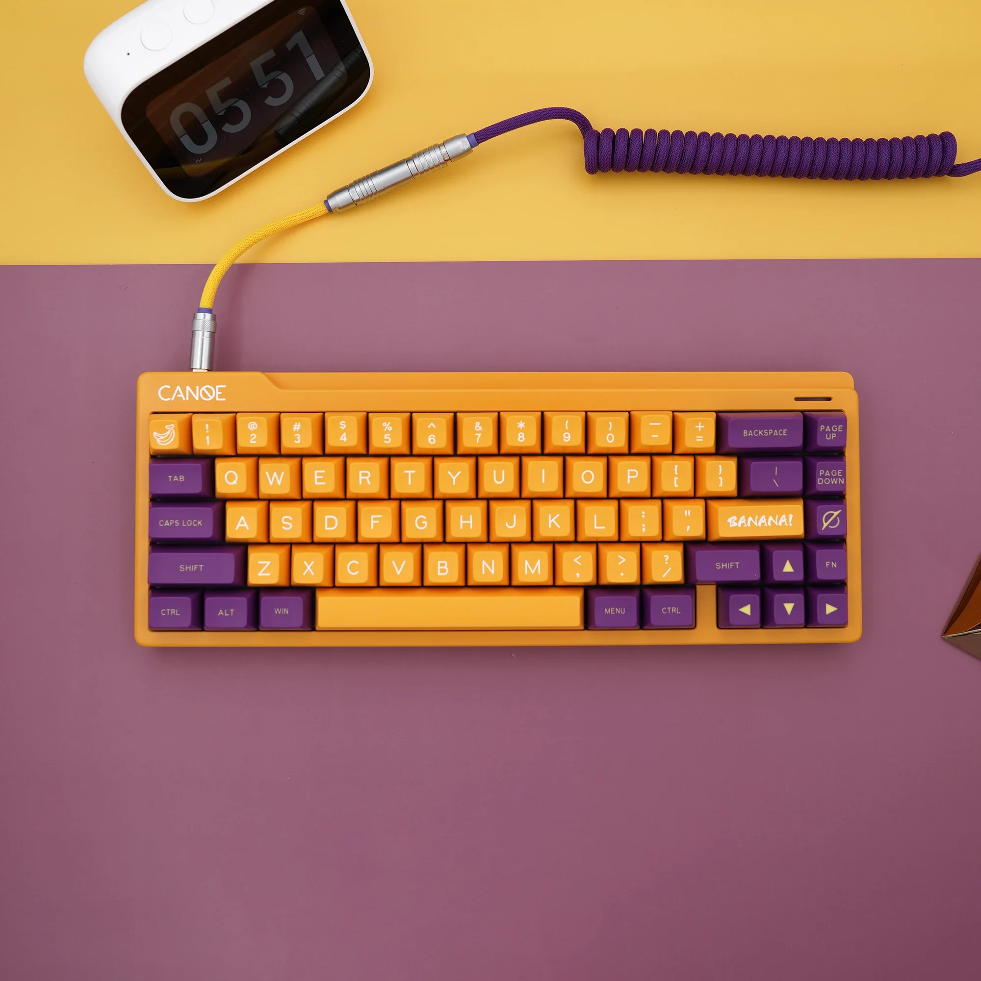 GeekCable Handmade Customized Mechanical Keyboard Data Cable For GMK Theme SP Keycap Line Laker Colorway