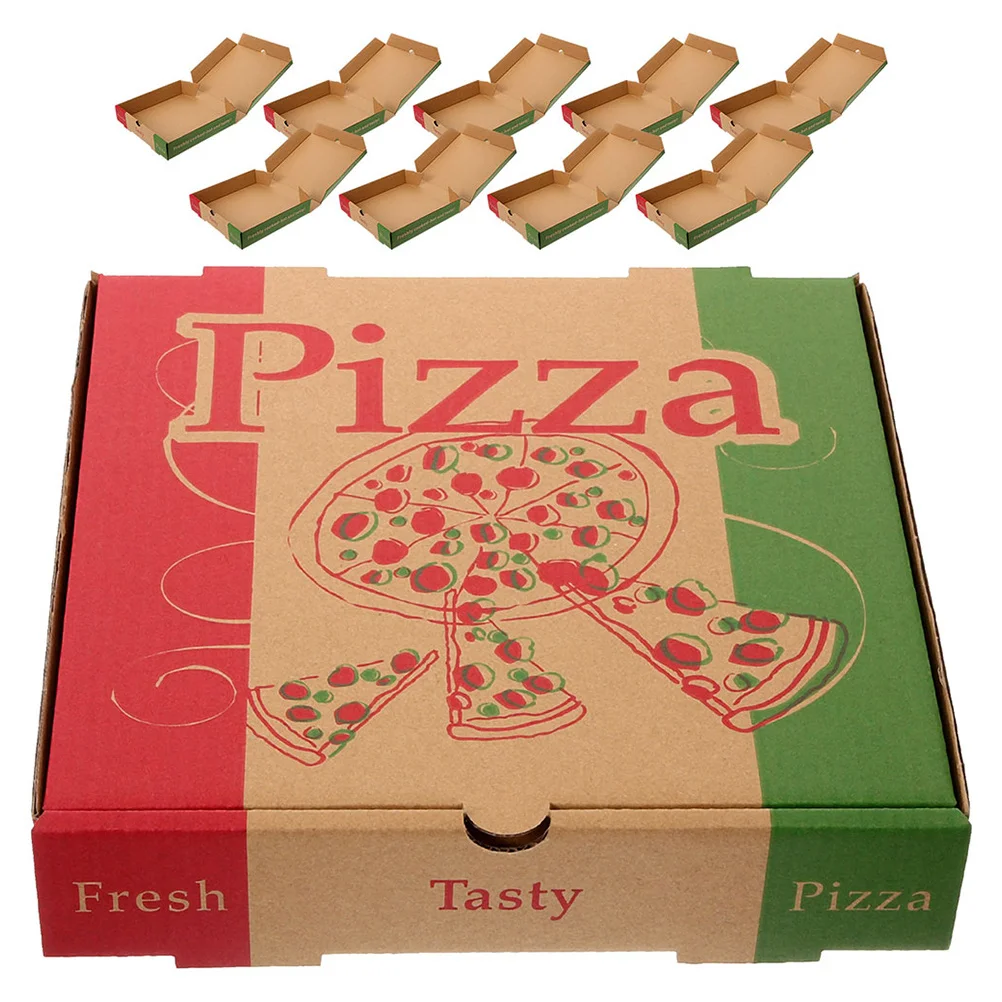 

20pcs Boxes 7 Inch Kraft Corrugated Cardboard Takeout Container For Party Favors Storage Disposable Packaging Takeaway Box Small