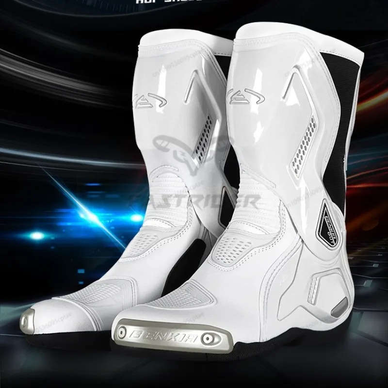 BENKIA Motorcycle Botas CE Certification Professional Track Riding Boots Racing Summer Zapato AntiCollision Off-Road for Rally