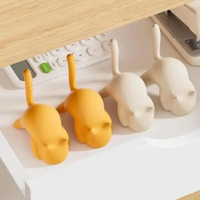 3/4 piezas: adorables ganchos para mesa con forma de gato, soporte portátil para bolso o mochila, colgador para bolsos de escritorio, organizador para el hogar, la oficina o los viajes, elemento decorativo.