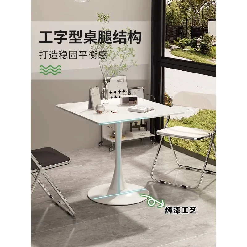 Square coffee table, living room, small household simple small table, balcony, tea table and chair combination, modern simple sq