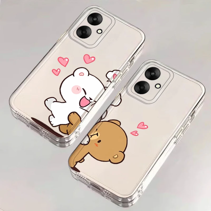 حافظة زوجين متطابقة وممتعة لهاتف Xiaomi Redmi Note 9 11 14 13 12 Pro Plus 10S 11S 8 12S 10Pro 10Lite غطاء شفاف