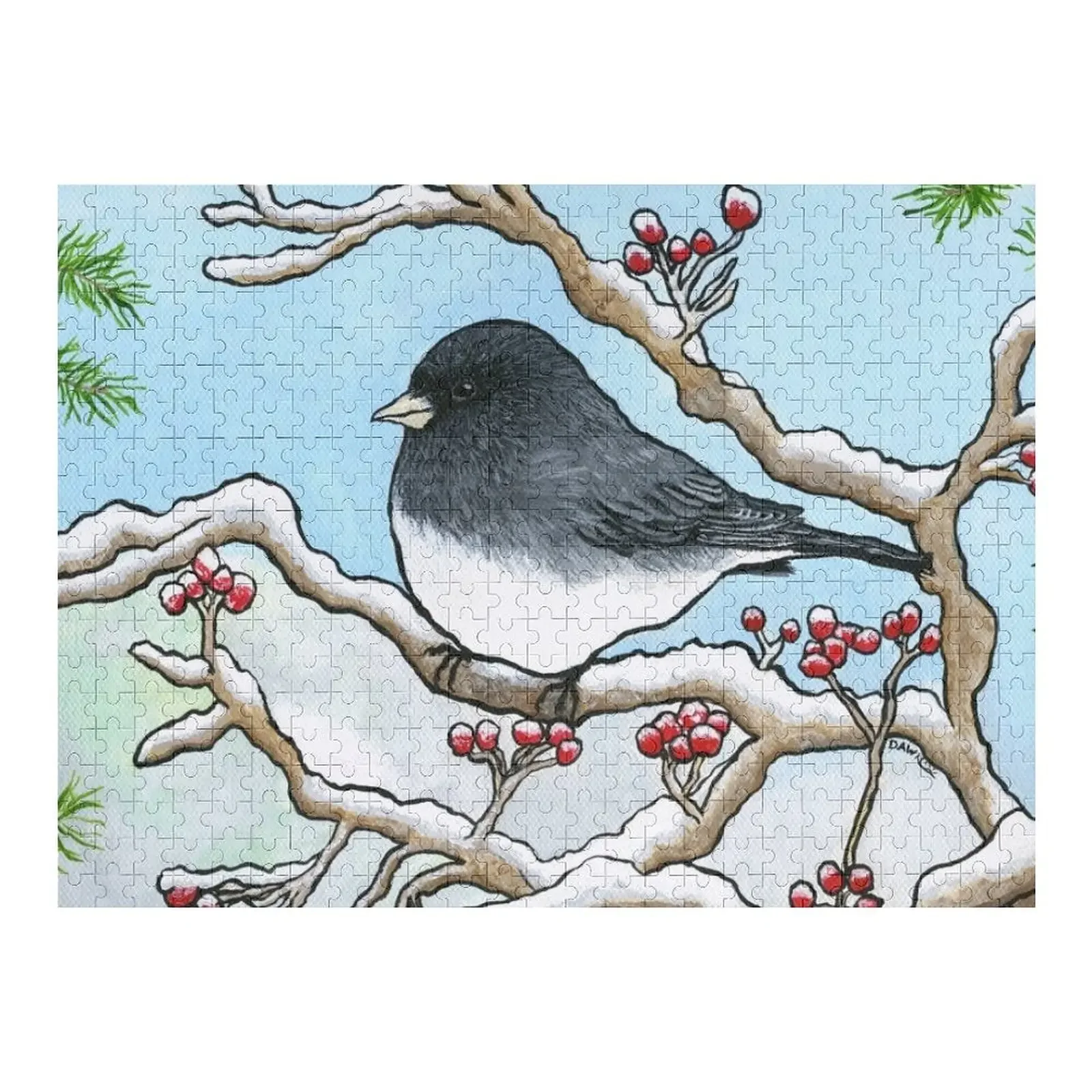 

Снежный птица, картина Dawn Langstroth2020 Пазл Аниме Персонализированный пазл на заказ