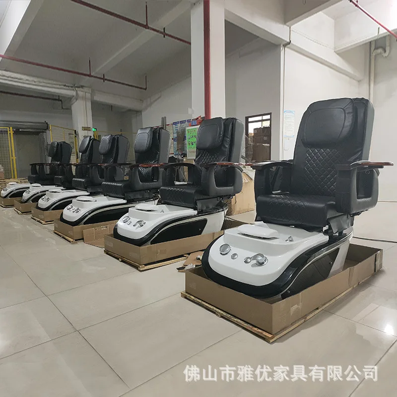 

Fiberglass electric foot massage chair manicure pedicure kneading SPA