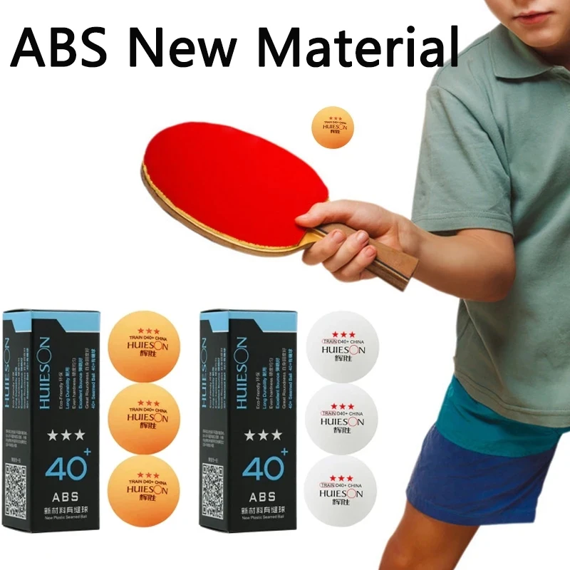 3Pcs/Box 3-Star 40+ Premium Ping Pong Balls Advanced Practice Table Tennis Ball ABS Materal Training Ball for Practice