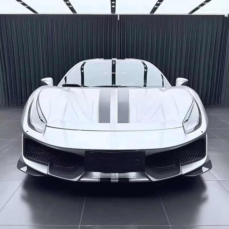 High Quality 1:1 Pista Style GTB Spider Upgraded Front Bumper Set Dry Carbon Exterior Kit for 488 New Condition