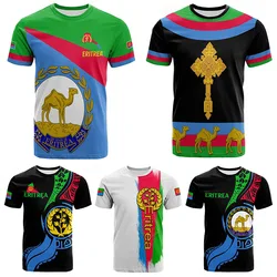 Eritrean Flag Graphic 3D Men's T-shirt Summer Casual Personality Print Short Sleeve Tops Fashion Sports O-Neck Large Loose Tees