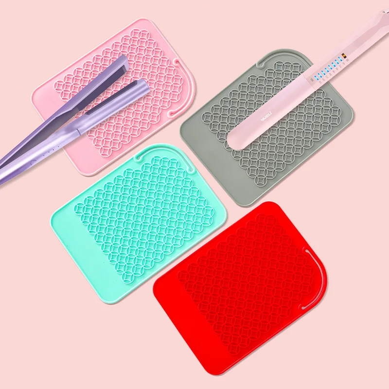 Heat-resistant multi-functional silicone mat   silicone heat resistant mat  silicone insulation mat for hair tools