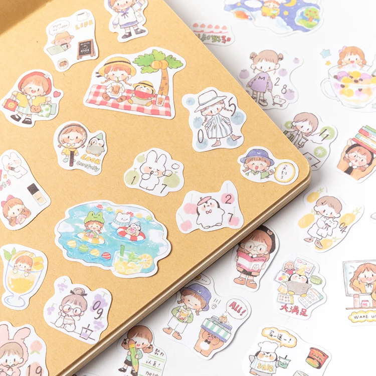 185pcs/lot Kawaii Stationery Stickers Cartoon Girls Diary Planner Decorative Mobile Sticker Scrapbooking DIY Craft Sticker