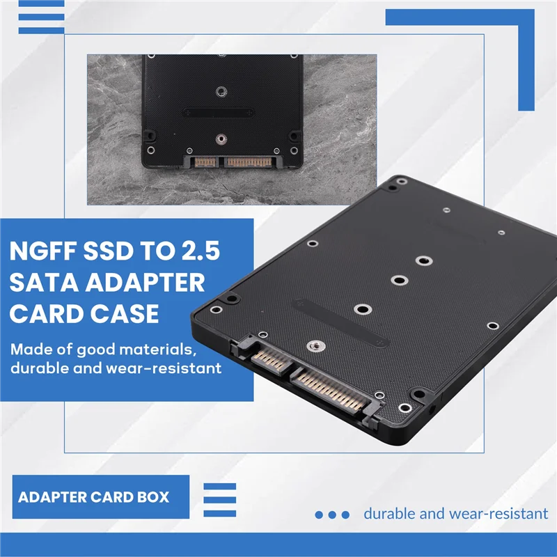 Efficient M.2 NGFF To 2.5 Inch SATA SSD/MSATA To SATA Adapter Card Case (B Key For PC Adapter M2 +M Desktop Socket NGFF )