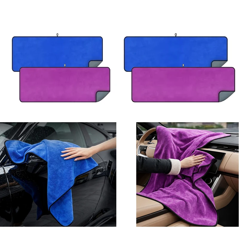 Microfiber Car Wash Towel Ultra-Soft Scratch-Free Car Cleaning Towel 400GSM Car Wash Towel  FOR Cleaning Win-dows Interiors