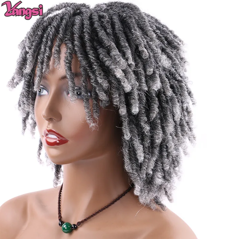 Ombre Silver Wigs Natural Hair Curly Wigs Purple Red Green Vampire Dreadlocs Ladies Women's Power Wig Cosplay Party Daily Wear