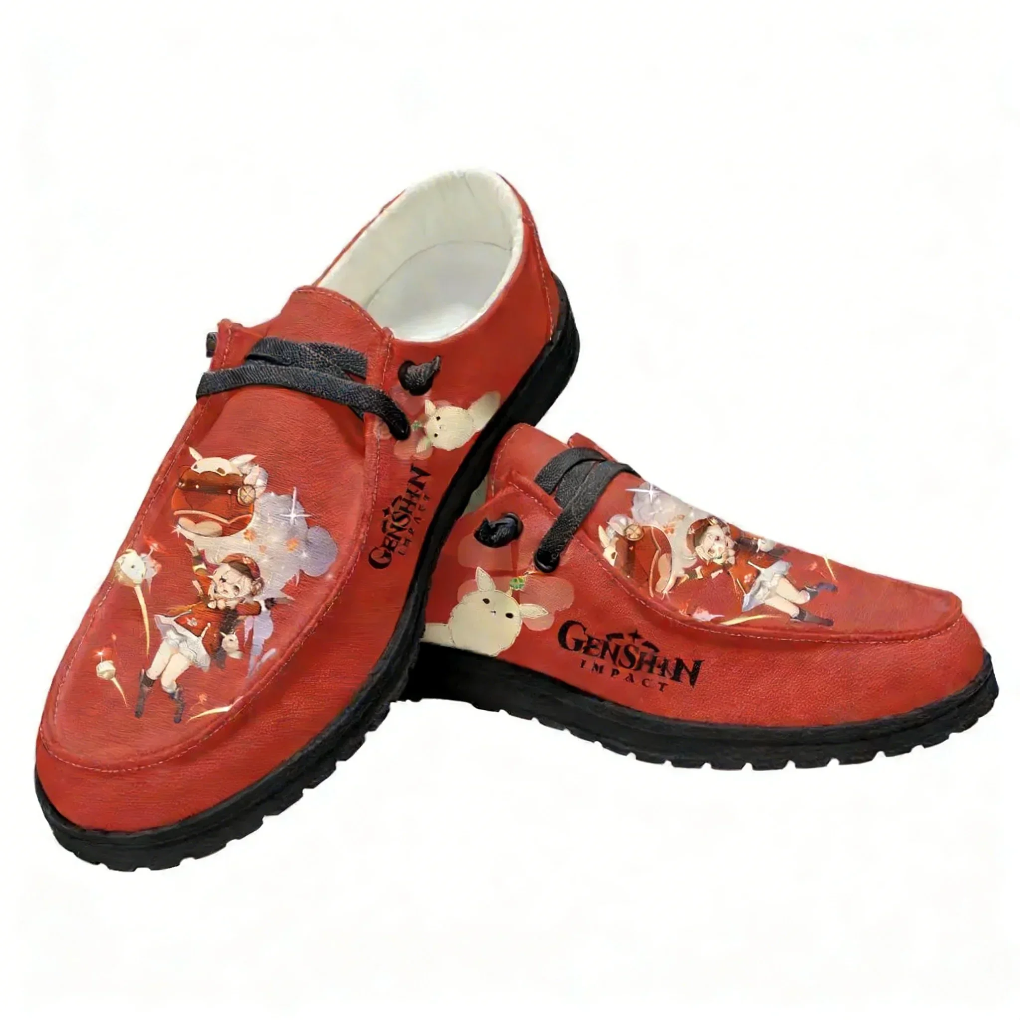 Genshin Klee Casual Shoes Mens Womens Breathable Flat Footwear Casual Indoor Outdoor Lightweight Shoe Customized Couple Shoes