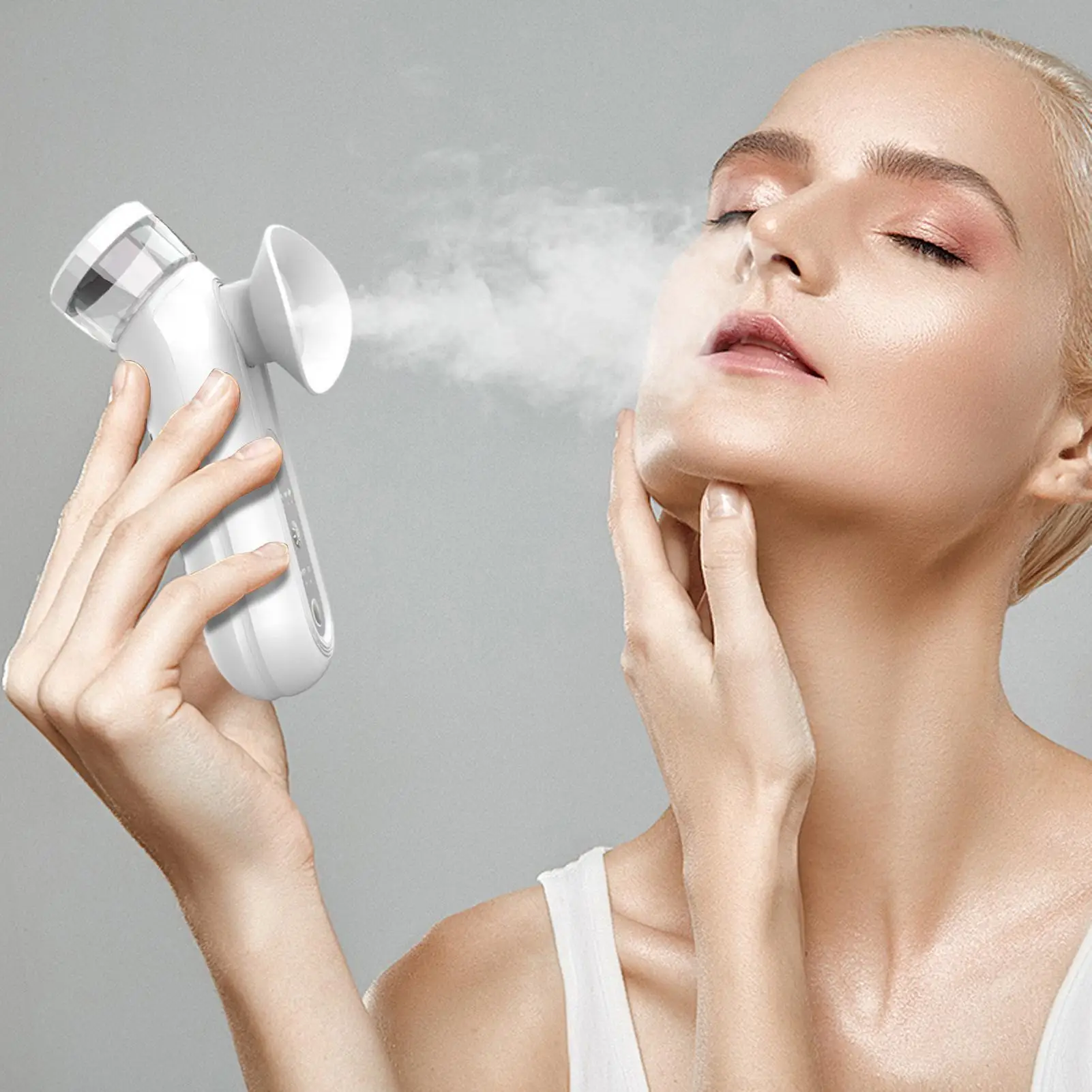 Protable Eye Mist Steam Sprayer Mini Eye Moisturizing Cleaning Soothing Steamer for Dry Tired Eyes and Facial Skin Care